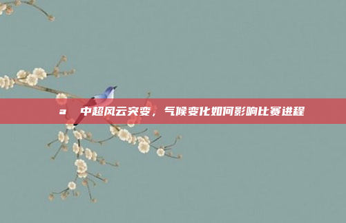 🌪️ 中超风云突变，气候变化如何影响比赛进程