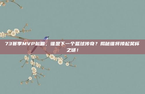 73赛季MVP前瞻，谁是下一个篮球传奇？揭秘谁将捧起奖杯之谜！