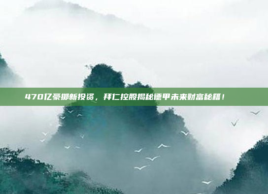 470亿豪掷新投资，拜仁控股揭秘德甲未来财富秘籍！📈